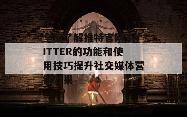 全面了解推特官网TWITTER的功能和使用技巧提升社交媒体营销效果