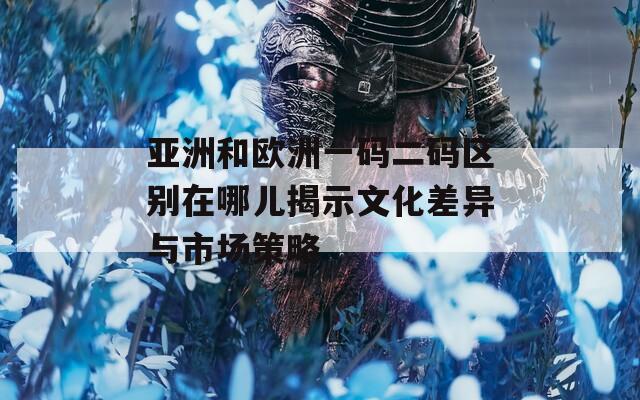 亚洲和欧洲一码二码区别在哪儿揭示文化差异与市场策略