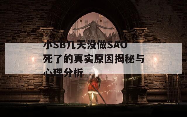 小SB几天没做SAO死了的真实原因揭秘与心理分析