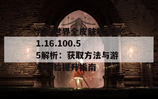 我的世界全皮肤解锁版1.16.100.55解析：获取方法与游戏体验提升指南