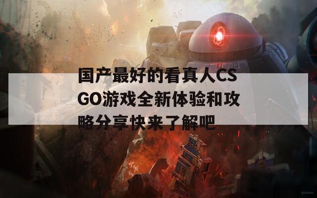 国产最好的看真人CSGO游戏全新体验和攻略分享快来了解吧