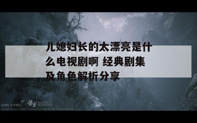 儿媳妇长的太漂亮是什么电视剧啊 经典剧集及角色解析分享