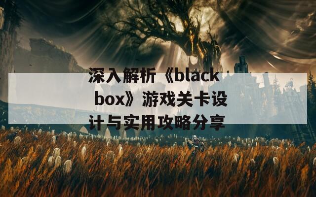 深入解析《black box》游戏关卡设计与实用攻略分享