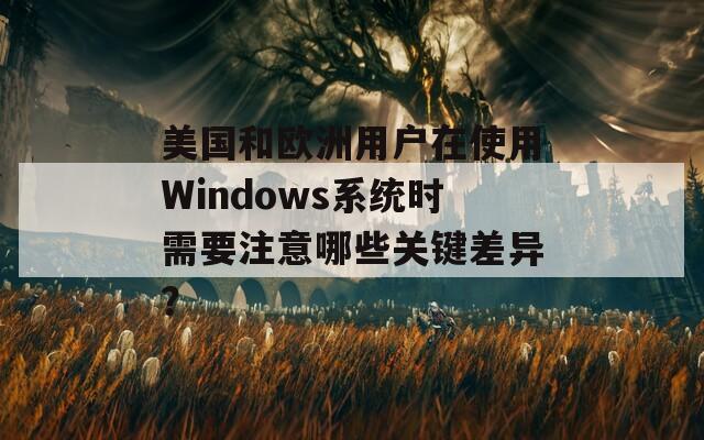 美国和欧洲用户在使用Windows系统时需要注意哪些关键差异？