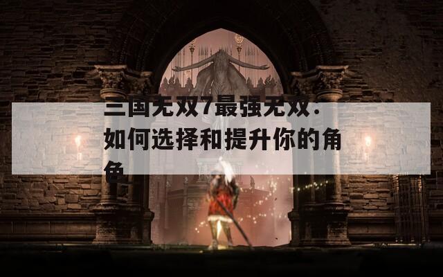 三国无双7最强无双：如何选择和提升你的角色_