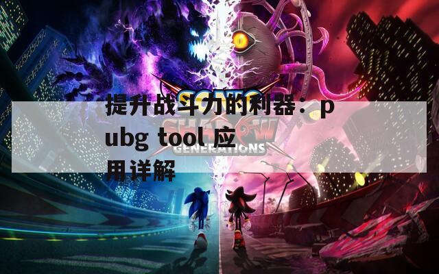 提升战斗力的利器：pubg tool 应用详解