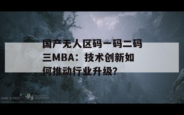 国产无人区码一码二码三MBA：技术创新如何推动行业升级？