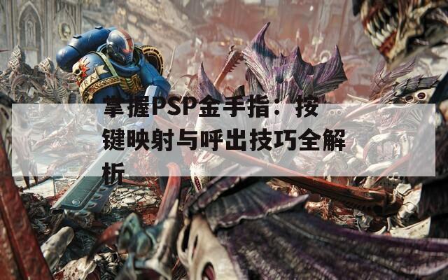 掌握PSP金手指：按键映射与呼出技巧全解析