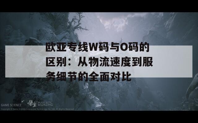 欧亚专线W码与O码的区别：从物流速度到服务细节的全面对比