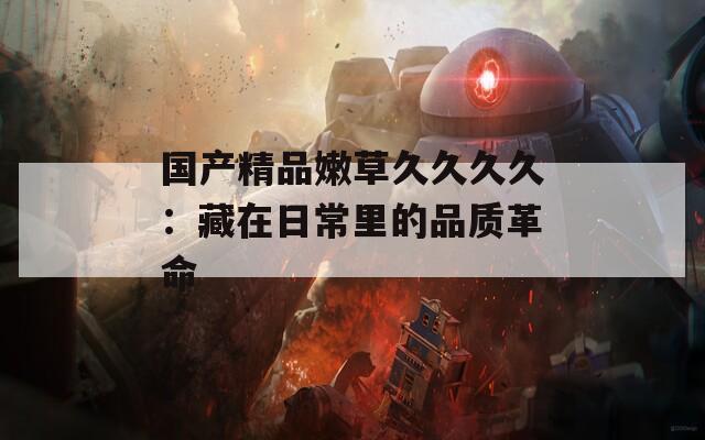 国产精品嫩草久久久久：藏在日常里的品质革命