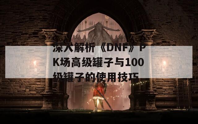 深入解析《DNF》PK场高级罐子与100级罐子的使用技巧