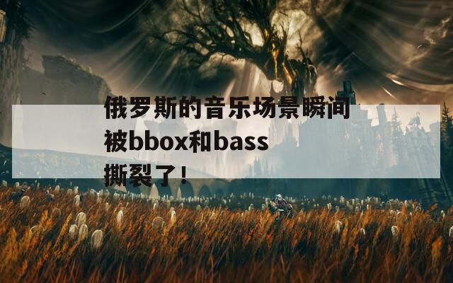 俄罗斯的音乐场景瞬间被bbox和bass撕裂了！